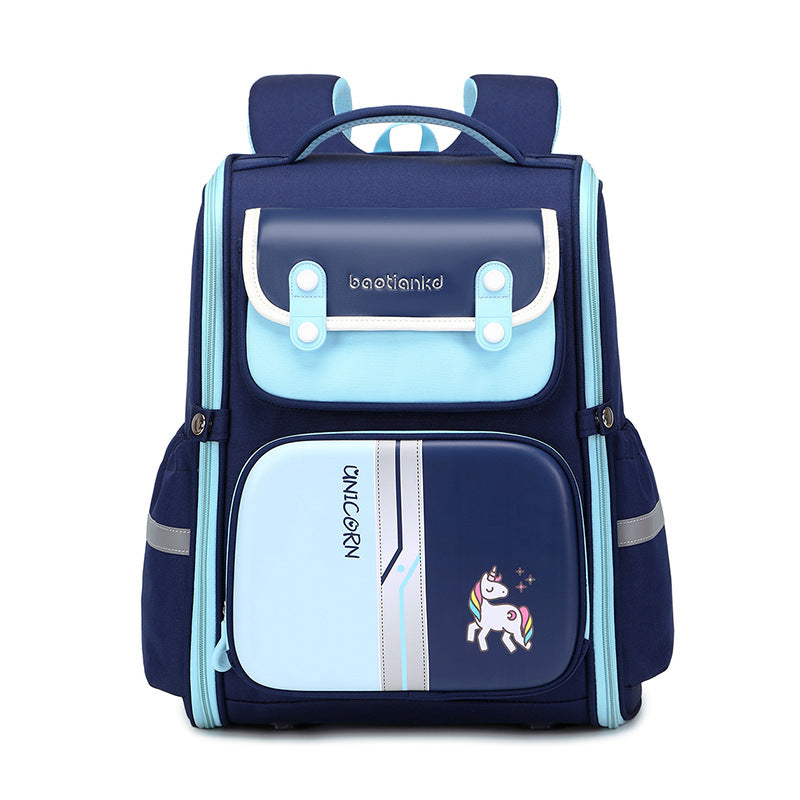 Women's & Men's & Light Tide British Burden Reduction Spine Elementary School Students' Schoolbags