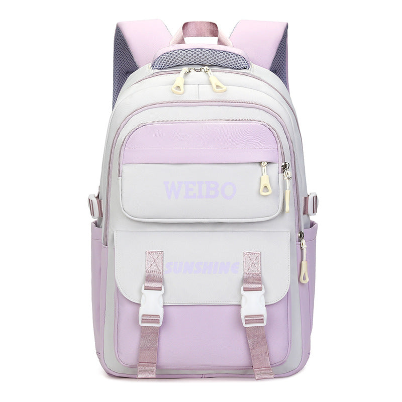 National Fashion Junior High Simple Trendy Large Middle School Students' Schoolbags