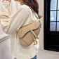 Women's Palm Print Letter Underarm Saddle High Crossbody Bags