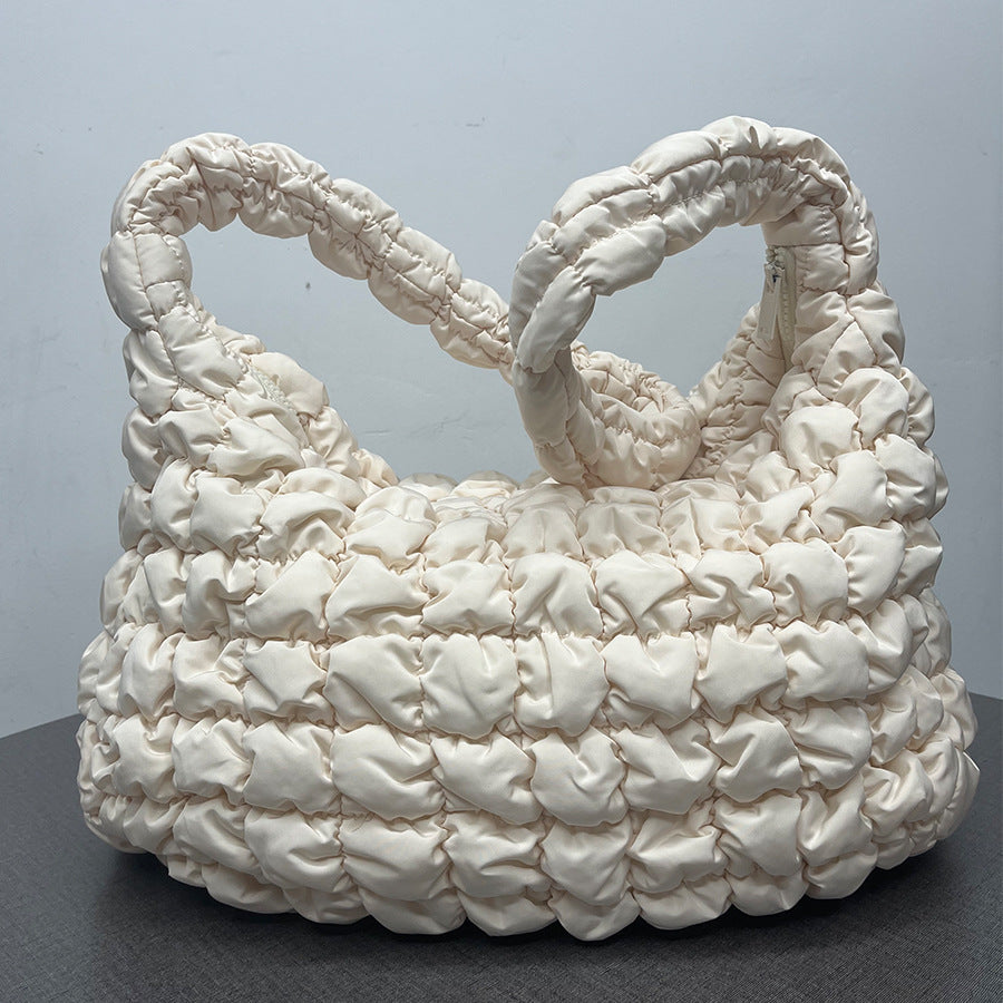 Women's Cloud Large Capacity Bubble Design Rhombus Tote Bags
