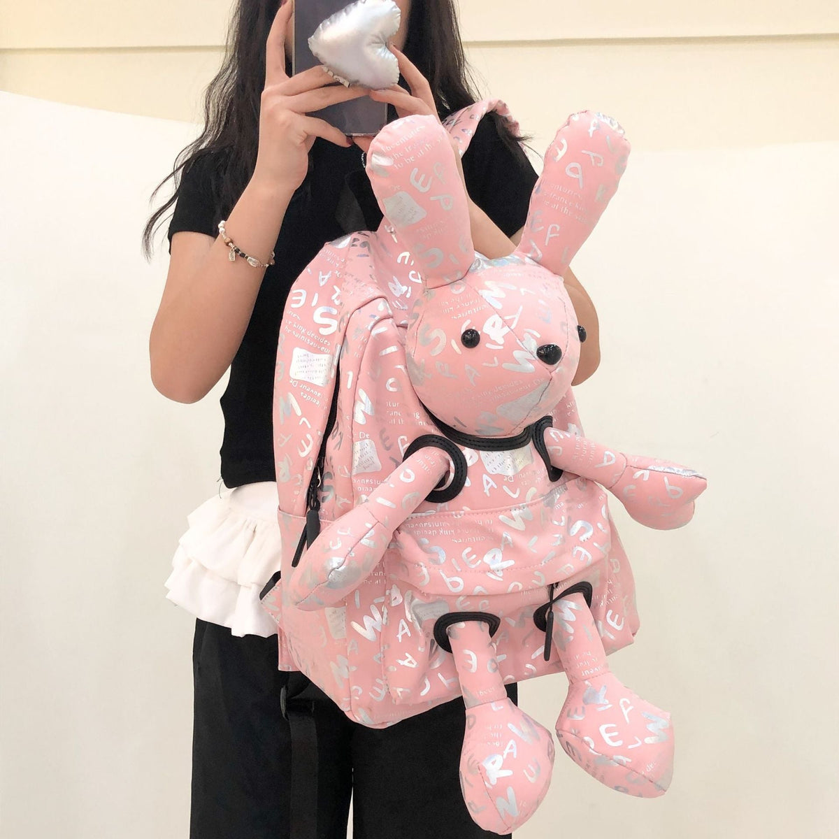 Female Cartoon Cute Doll Rabbit Personality Middle School Students' Schoolbags