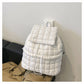 Women's Commuter Large Capacity Lightweight Fluffy Plaid Backpacks