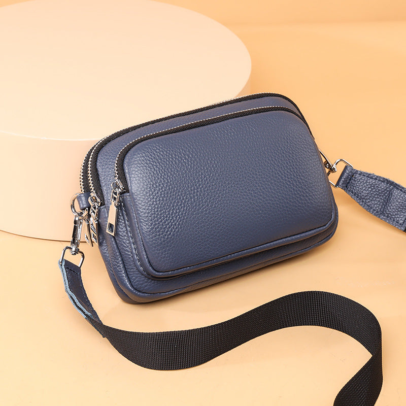 Women's Genuine Leather Simple Fashion Pouch First Crossbody Bags