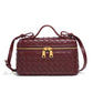 Box Weaving Lunch Two-way Zipper Closure Handbags