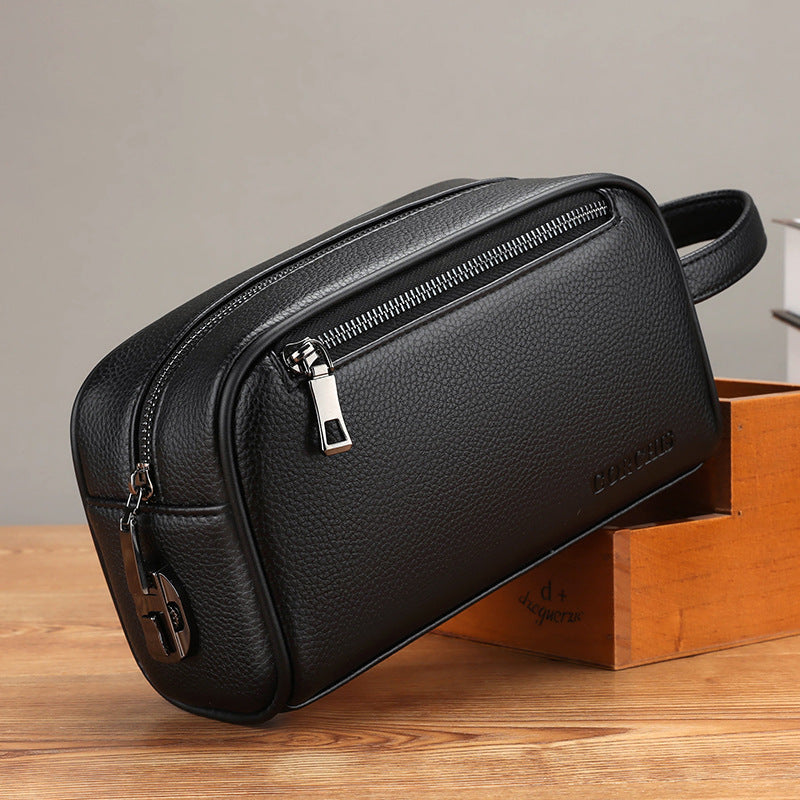 Men's Clutch Password Large Capacity Soft Leather Men's Handbags