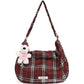 Spring Black White Leopard Print Canvas Female Crossbody Bags