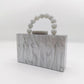 Women's Elegant Pearlescent Acrylic Beaded Wrist Hand-held Evening Bags