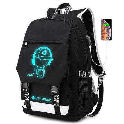 Men's Luminous Large Capacity Oxford Cloth Decompression Backpacks