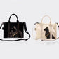 Museum Anderson Cat Embroidered Portable Cotton Tote Bags