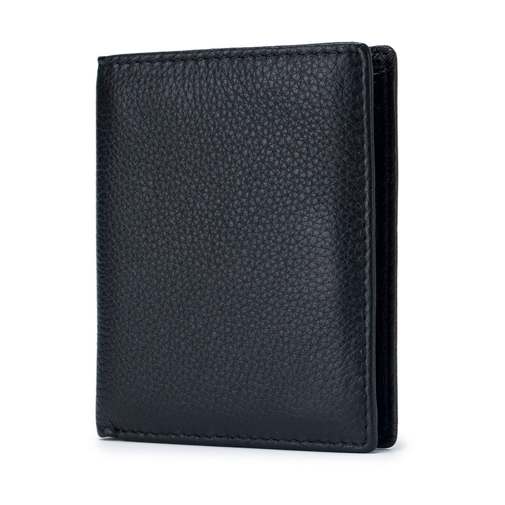 Genuine Leather Short First Layer Cowhide Simple Female Ladies Wallets