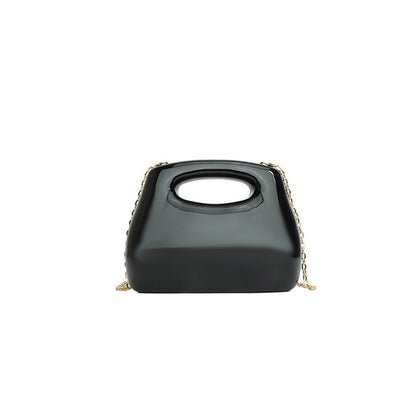 Women's Glossy Acrylic Box Candy Color Western Style Wrist Shoulder Bags