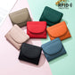 Mini Folding Simple Genuine Leather Female Ladies Wallets
