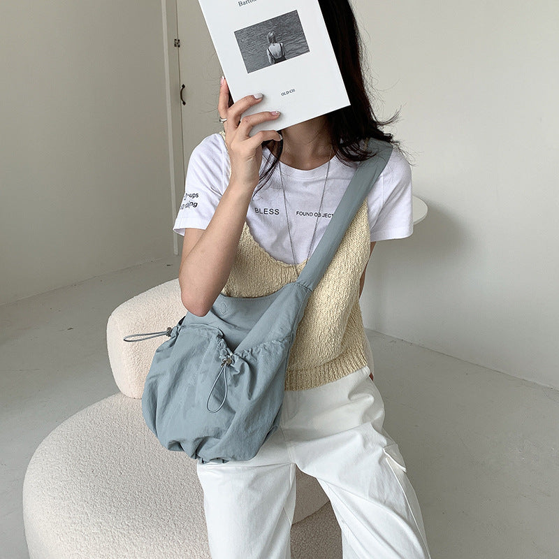 Women's College Niche Korean Style Nylon Large Shoulder Bags