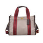 Canvas Contrast Color Portable Retro Fashion Tote Bags