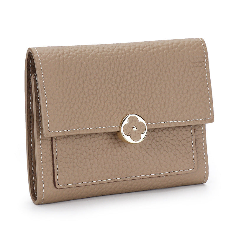 Women's Leather Short Soft Cowhide Pure Ladies Wallets