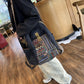 Capacity Canvas Vintage Embroidered Ethnic Denim Bags