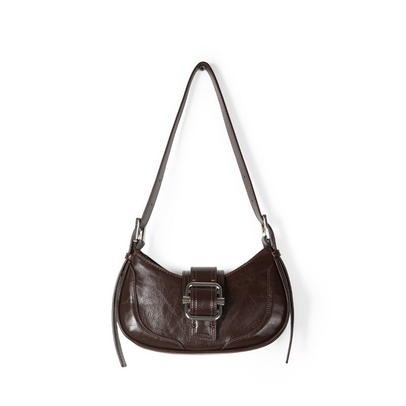 Women's Korean Contrast Color Baguette Advanced Texture Bags