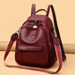 Women's Kangaroo Large Capacity Mom Soft Leather Backpacks