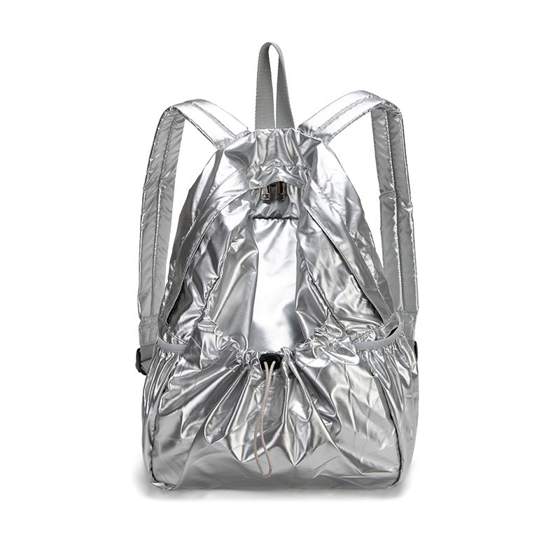 Women's Korean Drawstring Pleated Sier Style Lightweight Backpacks