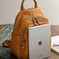 Vegetable Tanning Leather Waxing First Layer Water Dyed Retro Backpacks