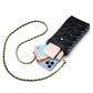 Women's Mobile Fashion Rhombus Embroidery Thread Chain Phone Bags