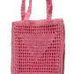 Bolso de moda grande con triángulo de paja bordado