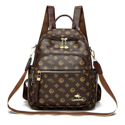 Women's Kangaroo Soft Leather Mummy Large Capacity Backpacks