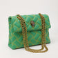 Women's Eagle Head Design Diamond Plaid Chain Bags
