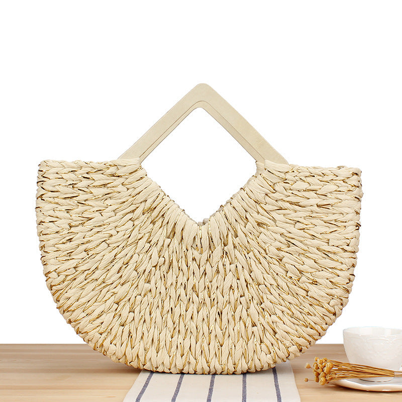Women's Vacation Beach Simple Gold Thread Fine Shoulder Bags