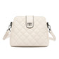 Women's Genuine Leather Fashion Rhombus Large Capacity Crossbody Bags