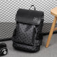 Men's Business Trendy College Leather Computer Backpacks