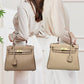 Women's High-grade Fashionable Genuine Leather Handmade Kelly First Layer Handbags
