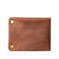 Men's Leather Retro Horizontal Zipper Cowhide Simple Distressed Genuine Men's Wallets