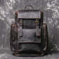 Men's Leather Crazy Horse Mountain Climbing Large Backpacks