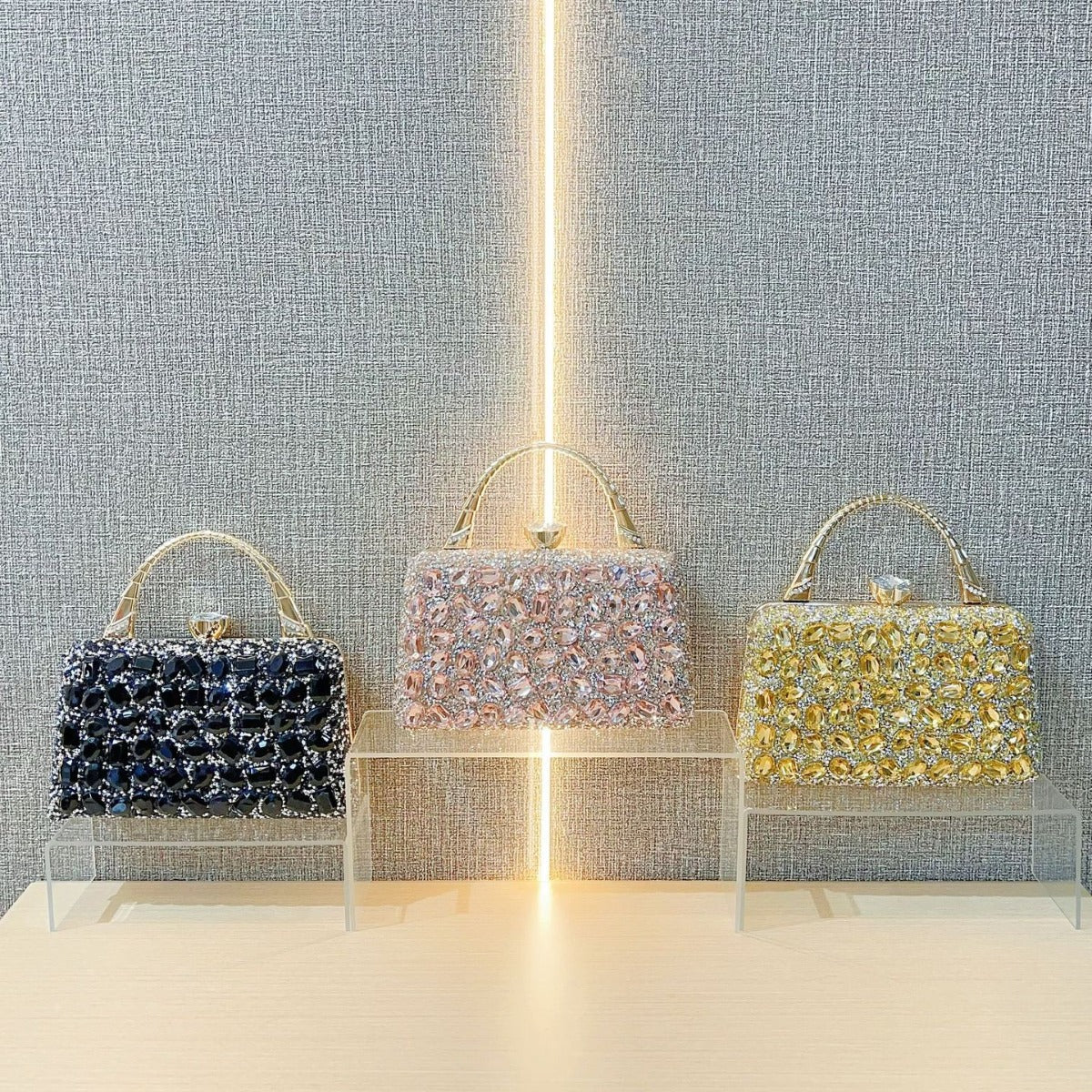Women's Banquet Portable High-grade Full Diamond Shiny Handbags