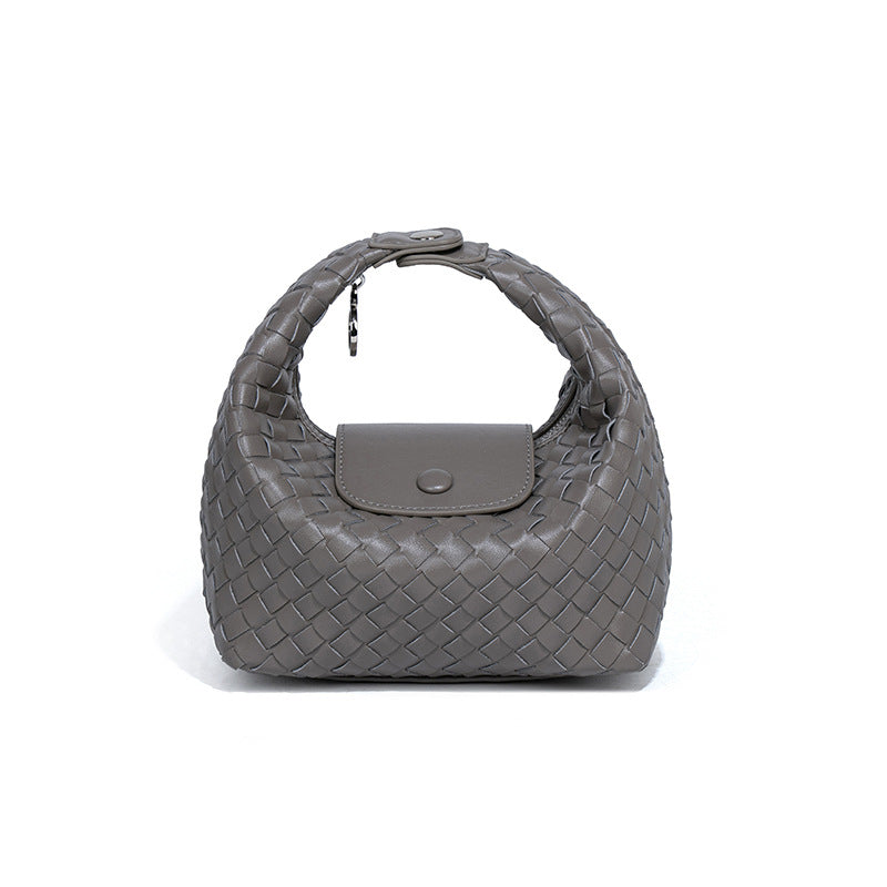 Women's Dragon Inlaid Woven Portable Selenodont Dumpling Armpit Bags