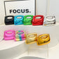 Women's Glossy Acrylic Box Candy Color Western Style Wrist Shoulder Bags