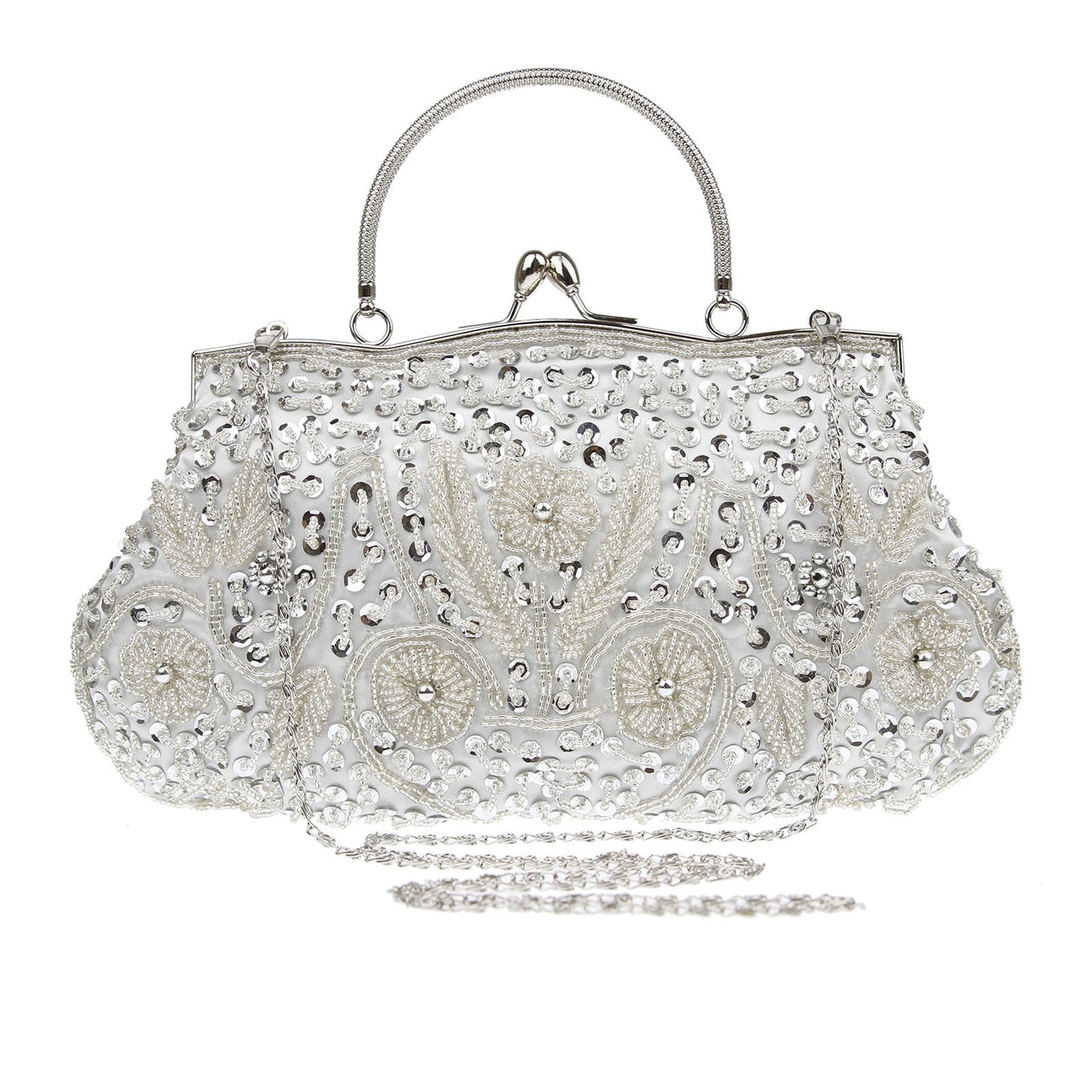 Women's Handmade Pearl Embroidery Dress Garment Dinner Evening Bags