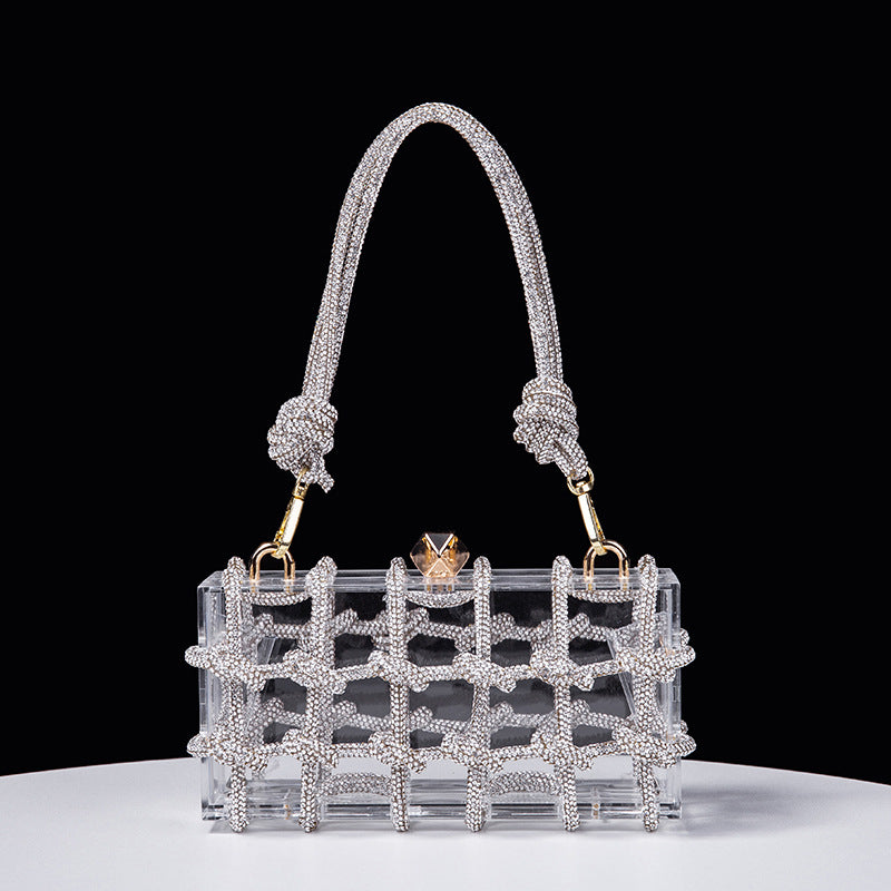 Storage Box Banquet Handcraft Braiding Rope Small Square Bags