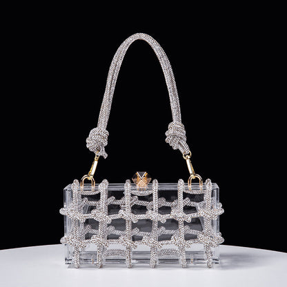 Storage Box Banquet Handcraft Braiding Rope Small Square Bags
