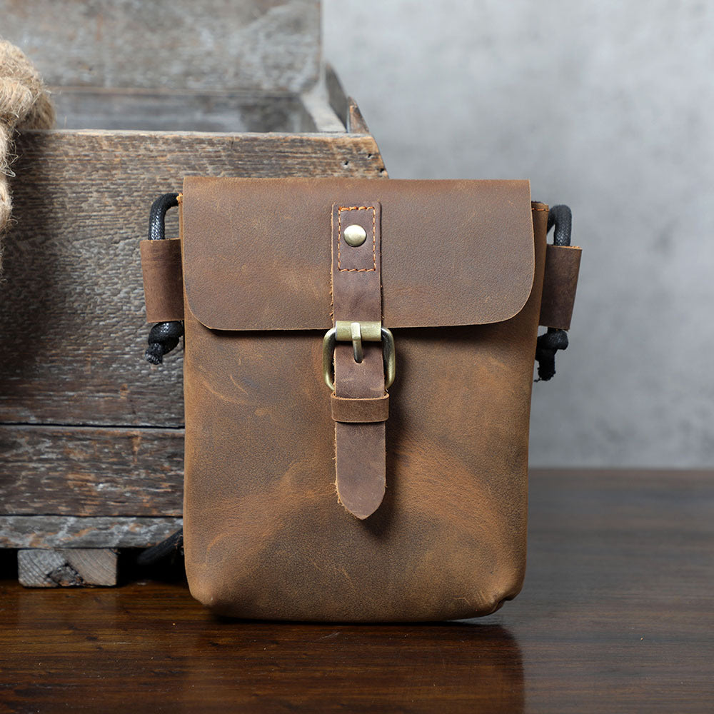 Simple Mobile Crazy Horse Leather Everyday Phone Bags