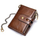 Men's Vintage 2 Fold First Layer Cowhide Coin Purses