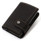 Men's Crazy Horse Leather Automatic Metal Cartridge Card Holder