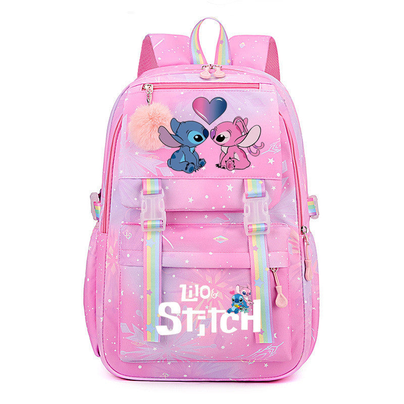 Star Stitch Large Capacity Rainbow Printing Backpacks