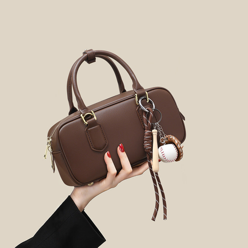 Women's Genuine Leather High-grade Boston Pillow Shoulder Bags