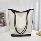 Women's Contrast Color Large Capacity Retro Canvas Bags