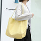 Women's Style Large Capacity Totes Simple Soft Leather Shoulder Bags