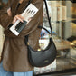 Women's Super Popular White Medium-sized Monthly Curved Armpit Bags