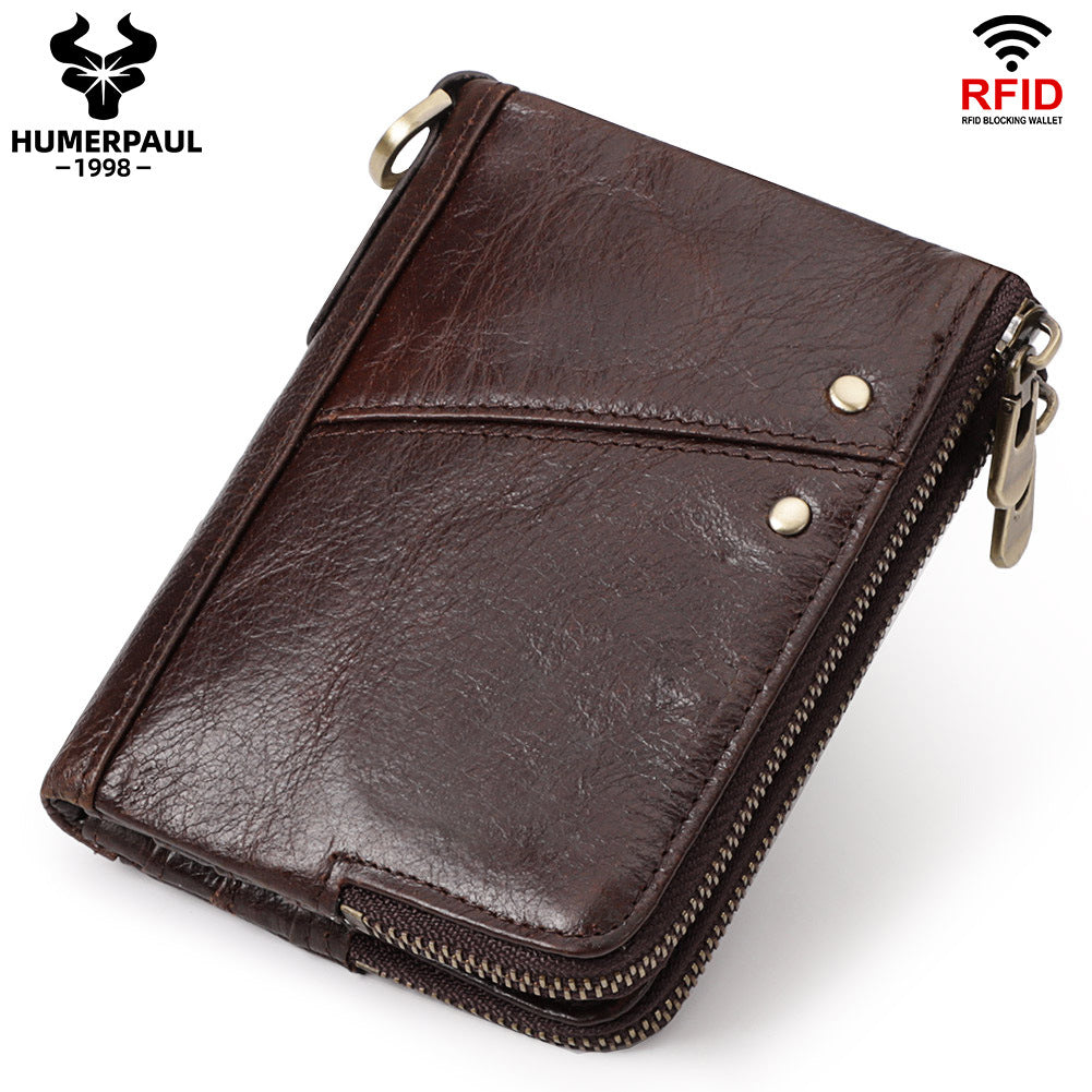 Multicolor Short Double Zipper Vertical Fashion Purses