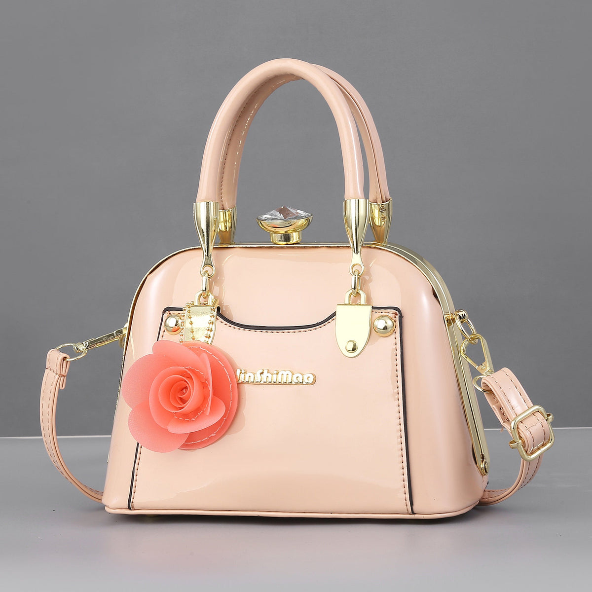 Textured Bright Leather Fashion Shell Dinner Handbags
